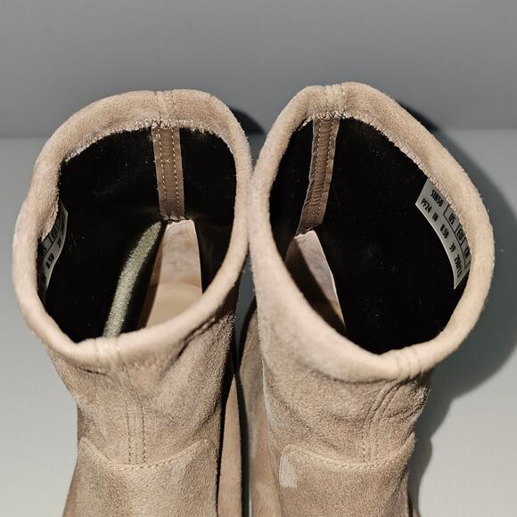 NEW Stuart Weitzman Grace Sock Ankle Bootie Womens 8.5 Cashmere Suede Block Heel - Picture 9 of 14